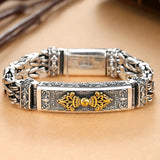 Silver Vajra Transit Bracelet Men's Retro Creative Personality Hand Jewelry