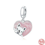 Silver Poker Crown Pet Mom Charms for DIY Bracelet Jewelry