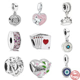Silver Poker Crown Pet Mom Charms for DIY Bracelet Jewelry