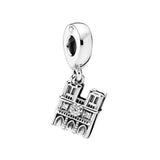SilverTrain Boat Castle Charm Bead for DIY Jewelry