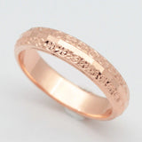 14K Rose Gold Purple Couple Rings Geometric Open Classic Glamour