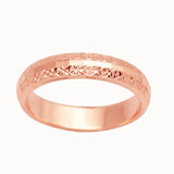 14K Rose Gold Purple Couple Rings Geometric Open Classic Glamour