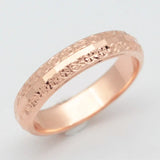 14K Rose Gold Purple Couple Rings Geometric Open Classic Glamour