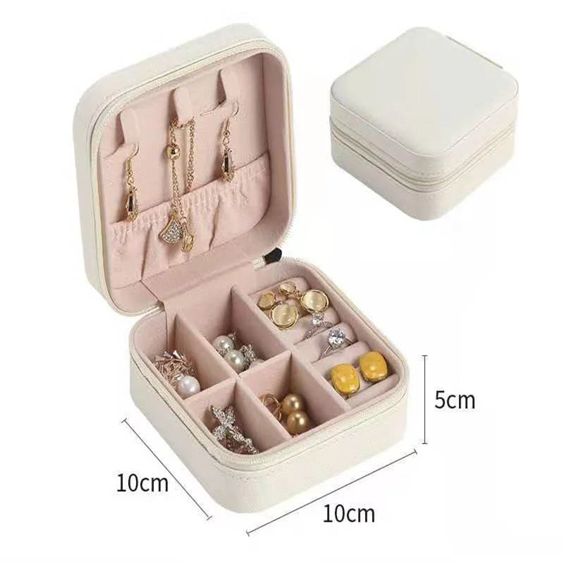 Zipper Jewelry Box Lady Jewelry Display Suitcase