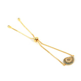 CZ Eye Charm Bracelet Slider Chain Crystal Jewelry Adjustable Women's Bracelets