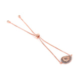 CZ Eye Charm Bracelet Slider Chain Crystal Jewelry Adjustable Women's Bracelets