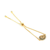 CZ Eye Charm Bracelet Slider Chain Crystal Jewelry Adjustable Women's Bracelets