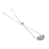 CZ Eye Charm Bracelet Slider Chain Crystal Jewelry Adjustable Women's Bracelets