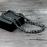 Magnetic Hematite Beads Necklace Silver Spacer Beads Therapy Men Women