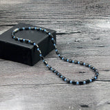 Magnetic Hematite Beads Necklace Silver Spacer Beads Therapy Men Women