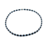 Magnetic Hematite Beads Necklace Silver Spacer Beads Therapy Men Women