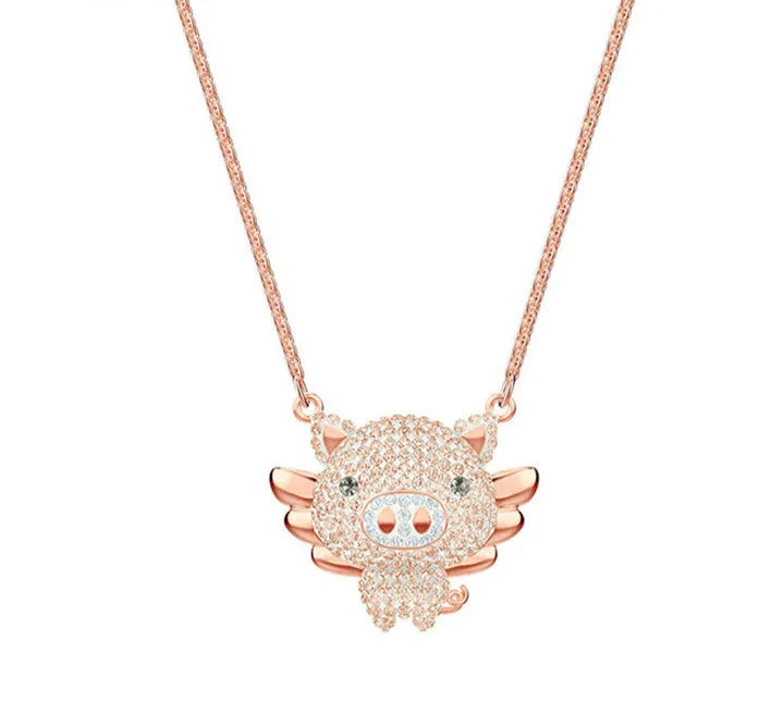 Flying Collar Pig Chain Clavicle Girls Pendant Gift