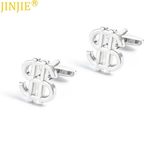 Dollar Sign Cufflinks Wild Men's French Shirt Cufflinks