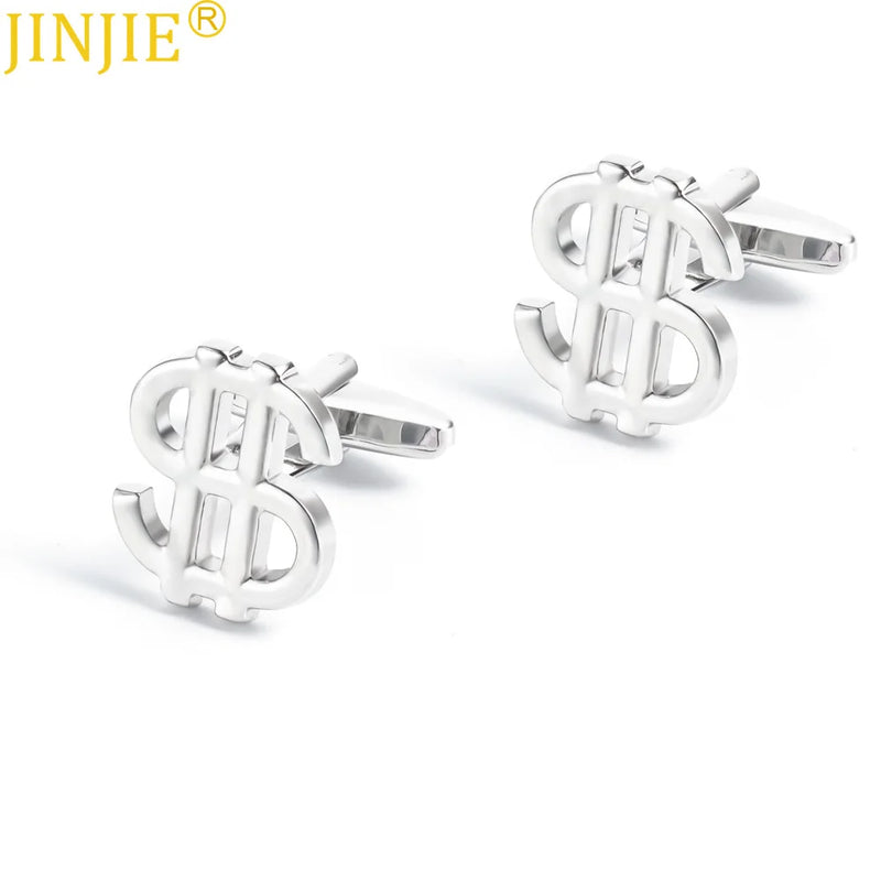Dollar Sign Cufflinks Wild Men's French Shirt Cufflinks