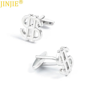 Dollar Sign Cufflinks Wild Men's French Shirt Cufflinks