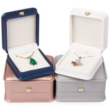 Eco-Friendly PU Leather Crown Jewelry Box