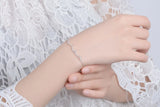 925 Silver Wave Bracelet Women Zirconia Fine Jewelry S-b148