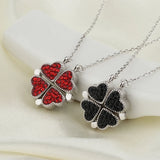 Sterling Silver Necklace Women S925 Four Leaf Clover Pendant Choker