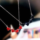 Sterling Silver Necklace Women S925 Four Leaf Clover Pendant Choker