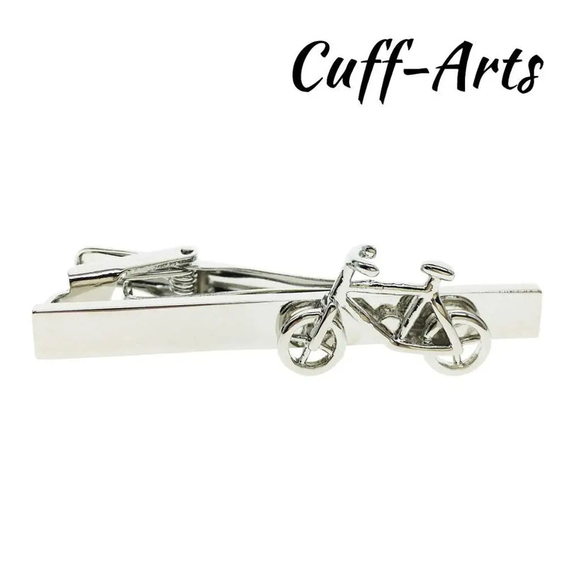 Cycle Bike Style Tie Clip Metal Tone Bar Necktie Clasp T10081