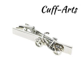 Cycle Bike Style Tie Clip Metal Tone Bar Necktie Clasp T10081