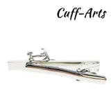 Cycle Bike Style Tie Clip Metal Tone Bar Necktie Clasp T10081