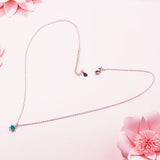 Ocean Crystal Little Star Necklace For Women 925 Sterling Silver Jewelry