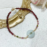 Garnet Tourmaline Bracelet with Safe Clasp