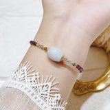 Garnet Tourmaline Bracelet with Safe Clasp