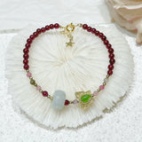 Garnet Tourmaline Bracelet with Safe Clasp