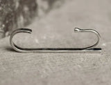 925 Silver Strip Clip Earrings No Pierced Ear Cuff Wrap Hip-hop Rock