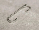 925 Silver Strip Clip Earrings No Pierced Ear Cuff Wrap Hip-hop Rock