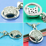 Geometric Pendant Necklace 925 Sterling Silver Choker Fine Jewelry
