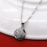 Geometric Pendant Necklace 925 Sterling Silver Choker Fine Jewelry
