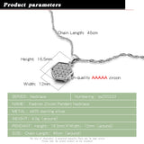 Geometric Pendant Necklace for Women in 925 Silver