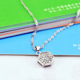 Geometric Pendant Necklace for Women in 925 Silver