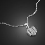 Geometric Pendant Necklace for Women in 925 Silver