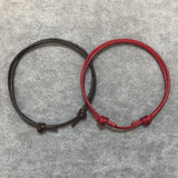 Adjustable Rope Lucky Anklet Bracelet Foot Jewelry 2PCs