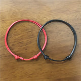 Adjustable Rope Lucky Anklet Bracelet Foot Jewelry 2PCs
