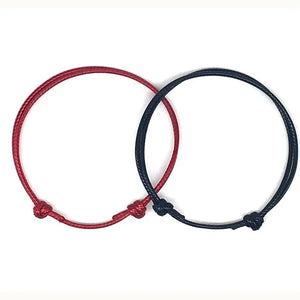 Adjustable Rope Lucky Anklet Bracelet Foot Jewelry 2PCs