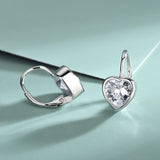 Heart-Shaped Earrings S925 Sterling Silver Sweet And Small Love Earrings