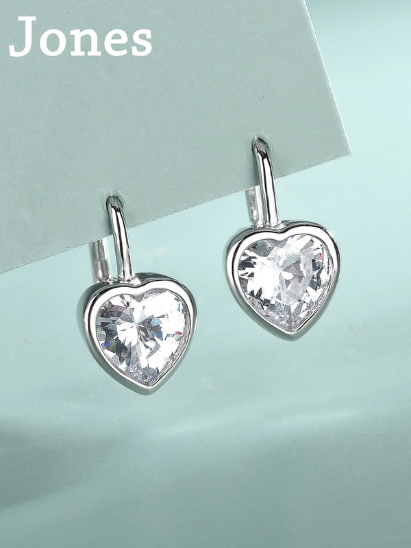 Heart-Shaped Earrings S925 Sterling Silver Sweet And Small Love Earrings