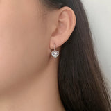 Heart-Shaped Earrings S925 Sterling Silver Sweet And Small Love Earrings