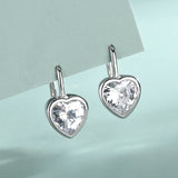 Heart-Shaped Earrings S925 Sterling Silver Sweet And Small Love Earrings