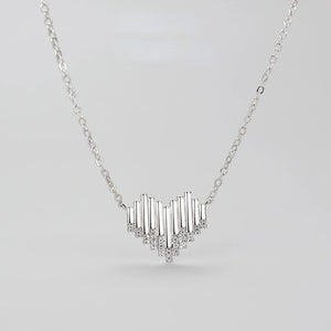 Metal Geometric Love Pendant Necklace French Creative Personality