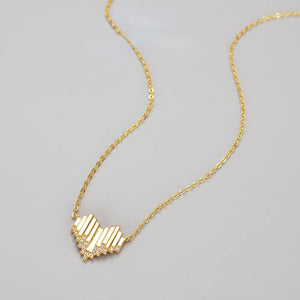 Metal Geometric Love Pendant Necklace French Creative Personality