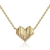 Metal Geometric Love Pendant Necklace French Creative Personality
