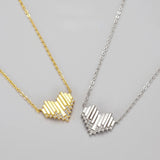 Metal Geometric Love Pendant Necklace French Creative Personality