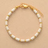 Natural Turquoise Howlite Gemstone Bracelets Boho Jewelry Couple Bangles