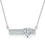 Women's Heart-shaped Zircon Necklace S925 Sterling Silver
